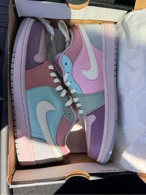 Jordan Pastel Multicolor Low Top Sneakers - Pink, Lavender, Mint, White